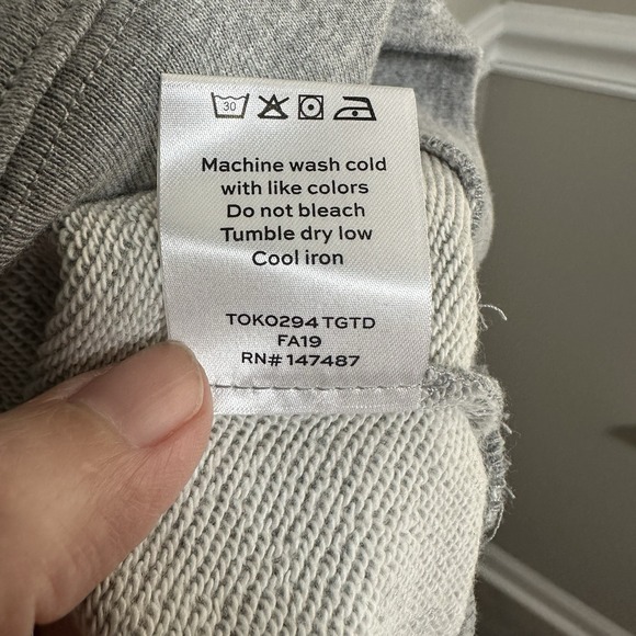 Draper James Heather Gray Sweatshirt with Navy Script - Picture 6 of 9